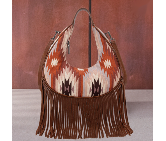 Crescent Crossbody Bag - Brown