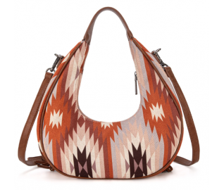 Crescent Crossbody Bag - Brown