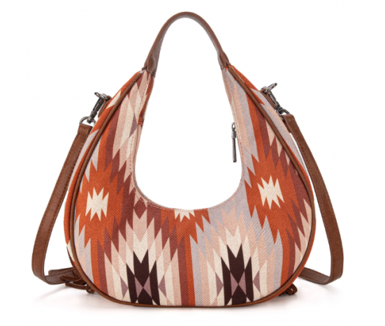 Crescent Crossbody Bag - Brown
