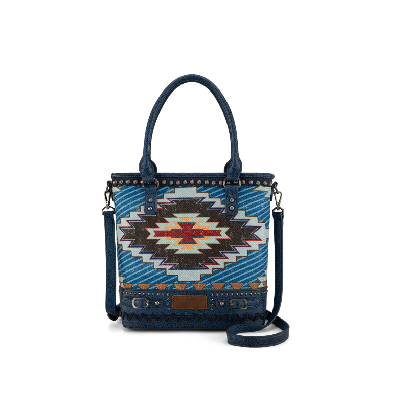 Aztec Concealed Carry Crossbody - Sky Blue