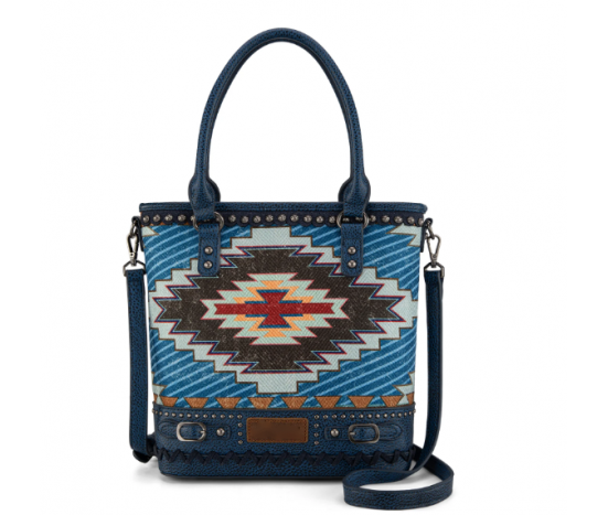 Aztec Concealed Carry Crossbody - Sky Blue