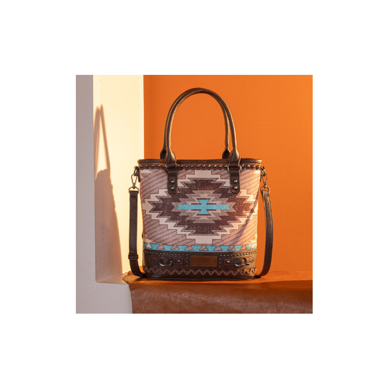 Aztec Concealed Carry Crossbody - Coffee