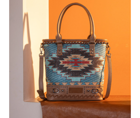 Aztec Concealed Carry Crossbody - Dark Blue