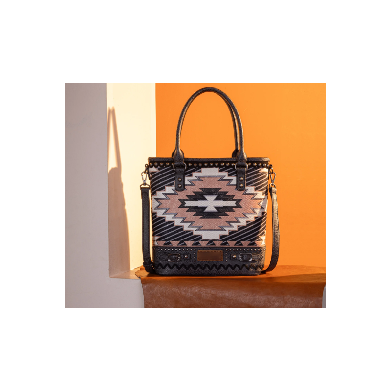 Aztec Concealed Carry Crossbody - Black