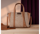 TB Stitch Two Tone Tote - Tan
