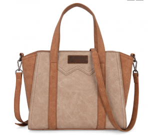 TB Stitch Two Tone Tote - Tan