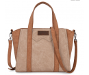 TB Stitch Two Tone Tote - Tan