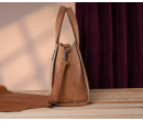 TB Stitch Two Tone Tote - Tan