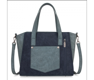 TB Stitch Two Tone Tote - Navy