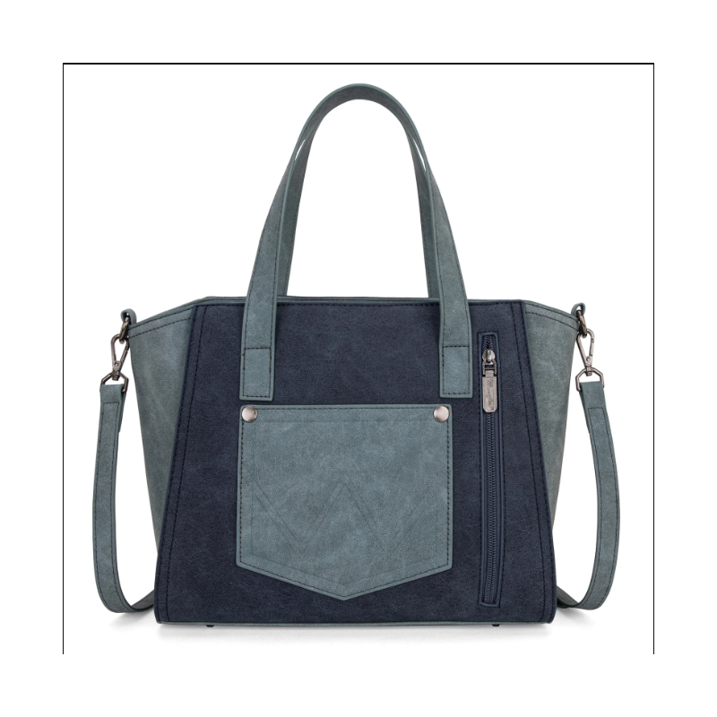 TB Stitch Two Tone Tote - Navy