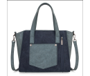TB Stitch Two Tone Tote - Navy