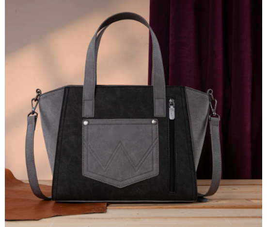 TB Stitch Two Tone Tote - Black