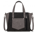 TB Stitch Two Tone Tote - Black