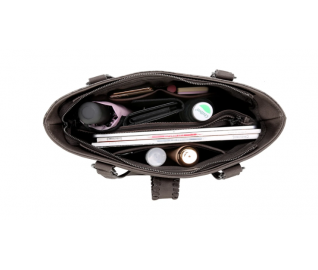 TW Collection Hair-On Cowhide Carry Tote Shade