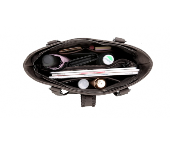 TW Collection Hair-On Cowhide Carry Tote Shade