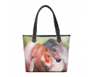 TB Horse Painting Tote - Brown