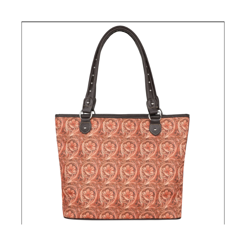 TB Floral Print Canvas Tote Bag