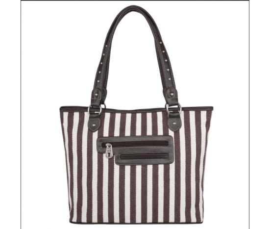 TB Zebra Print Canvas Tote Bag