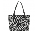 TB Zebra Print Canvas Tote Bag