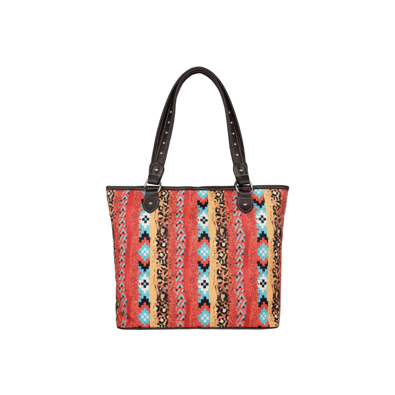 TB Aztec Print Canvas Tote Bag