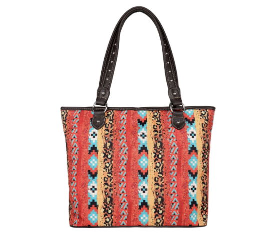 TB Aztec Print Canvas Tote Bag