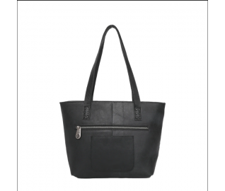 TB Real Leather Safety Large Travel Tote - Coffee