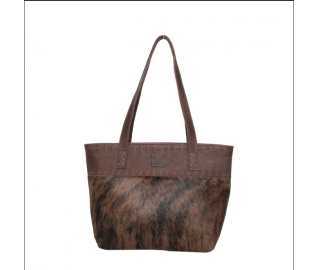 TB Real Leather Safety Large Travel Tote - Coffee