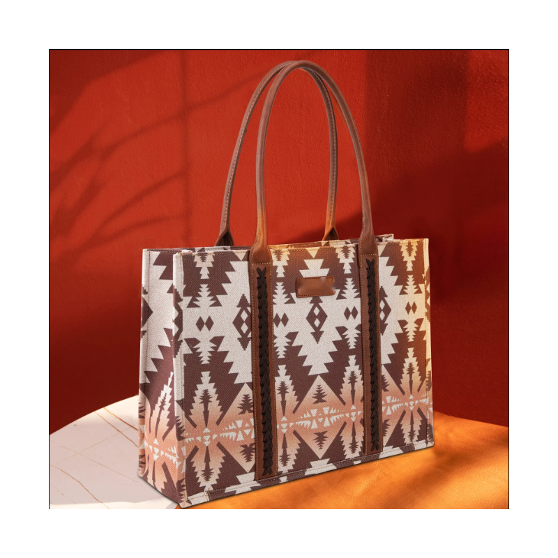 Trimeliebuy Southwestern Print Dual Lined Carry On/Tote