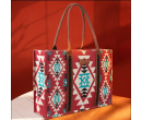 Trimeliebuy Southwestern Print Dual Lined Carry On/Tote - Red