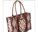 Trimeliebuy Southwestern Print Dual Lined Carry On/Tote - Coffee