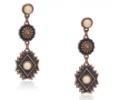 TB's symbolic Artificial Stone Aztec Dangling Earring - White