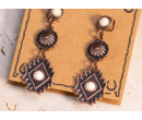 TB's symbolic Artificial Stone Aztec Dangling Earring - White