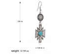 Turquoise Stone Aztec Dangling Earring