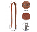 TB Western Guitar Style Croc Print Crossbody Strap - Brown