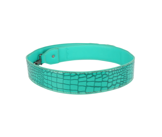 TB Western Guitar Style Croc Print Crossbody Strap - Light Green