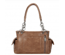 TW Collection Patterned Collection Concealed Carry Satchel Light Brown