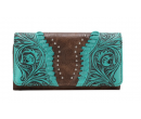 TW Collection Patterned Collection Wallet Turquoise