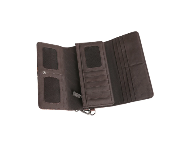 TW Collection Floral Tooled Collection Wallet SunFlower