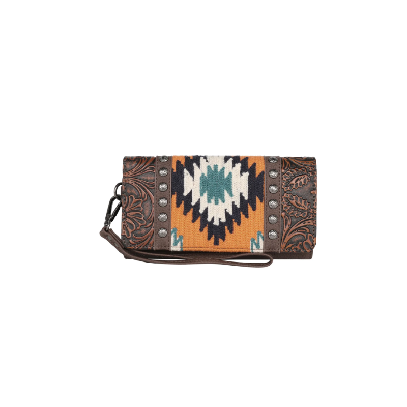 TW Collection Floral Tooled Collection Wallet SunFlower