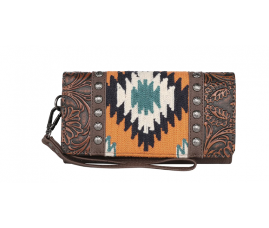 TW Collection Floral Tooled Collection Wallet SunFlower