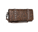 TW Collection Floral Tooled Collection Wallet Bronze