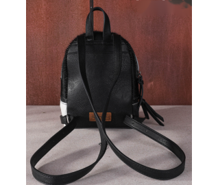 TW Collection Hair-On Cowhide Collection Mini Backpack Black&White
