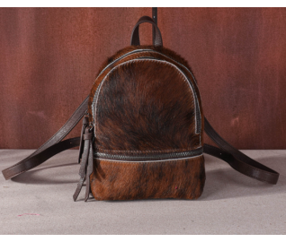 TW Collection Hair-On Cowhide Collection Mini Backpack Brown