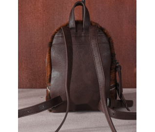 TW Collection Hair-On Cowhide Collection Mini Backpack Brown