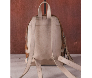 TW Collection Hair-On Cowhide Collection Mini Backpack Cream