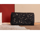 TW Collection Floral Tooled Collection Wallet Black