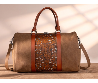 TW Pattern Tooled Collection Weekender Bag