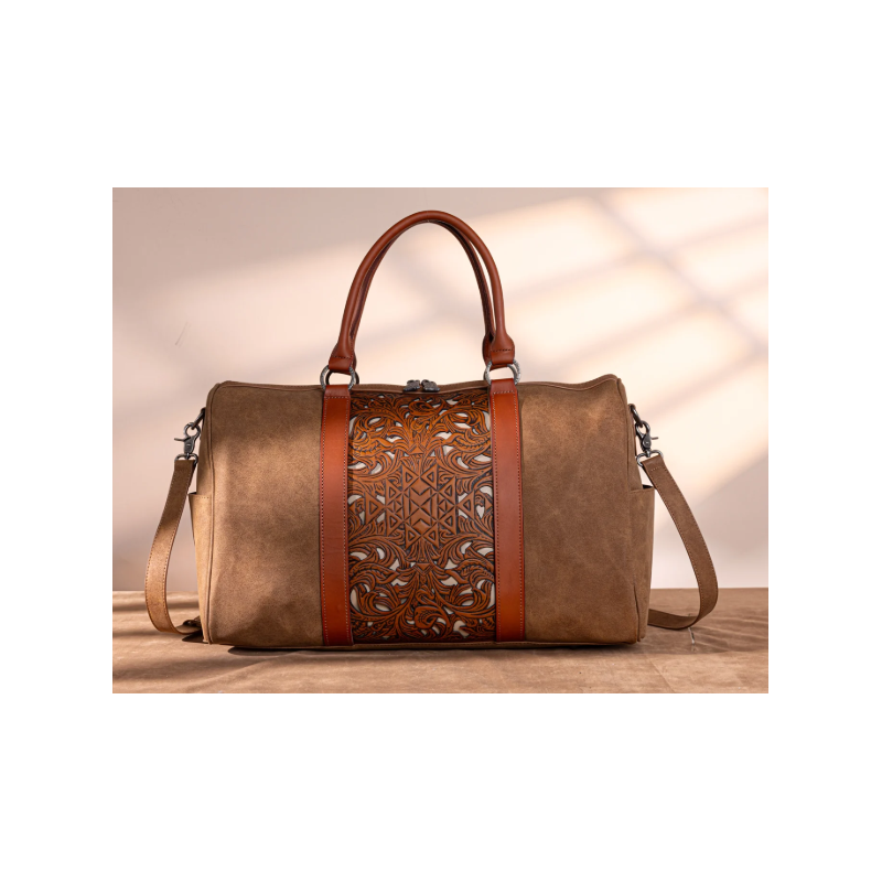 TW Pattern Tooled Collection Weekender Bag