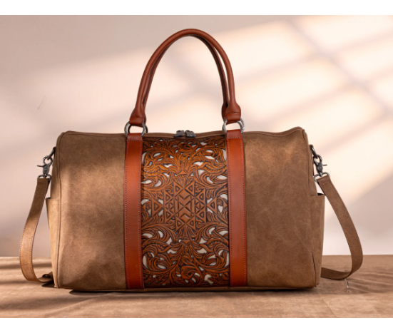 TW Pattern Tooled Collection Weekender Bag