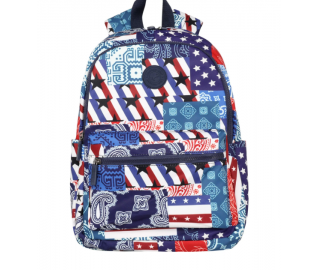 Starts Mixed Stripes Paisley Print Backpack